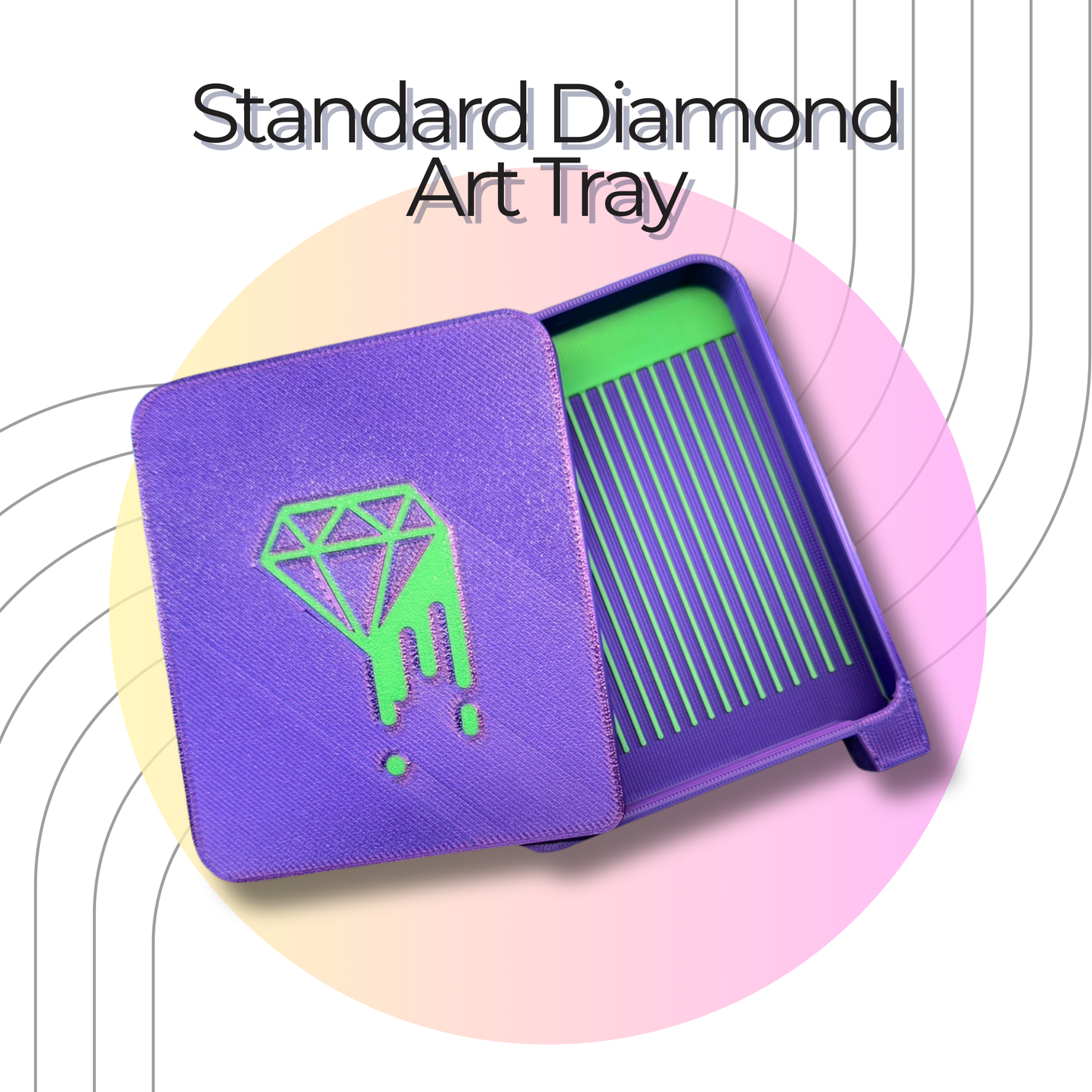 Diamond Art Tray with Lid- Melt- Standard Size Made to Order