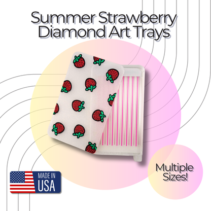 Summer Strawberry Diamond Art Trays