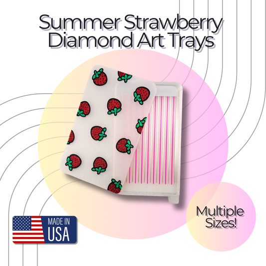 Summer Strawberry Diamond Art Trays