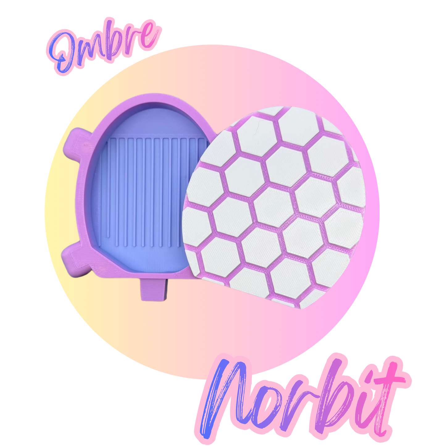 turtle shaped diamond art tray with lid in ombre cotton candy color