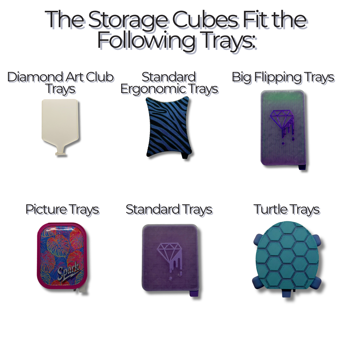 Interlocking Diamond Painting Tray Storage Cubes | Modular Tray Organizer | Stackable Diamond Art Storage