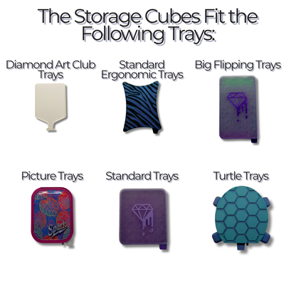 Interlocking Diamond Painting Tray Storage Cubes | Modular Tray Organizer | Stackable Diamond Art Storage
